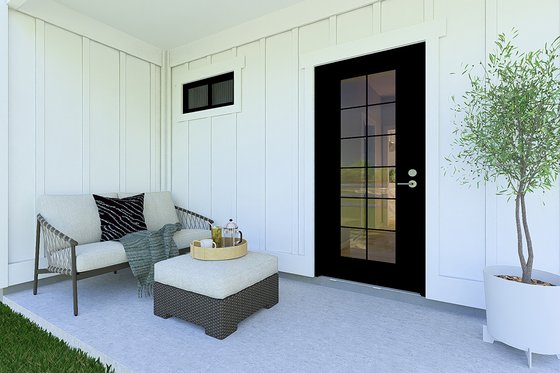 Exterior - Rear Elevation for Farmhouse House Plan #126-299 - 1 bed, 1 bath