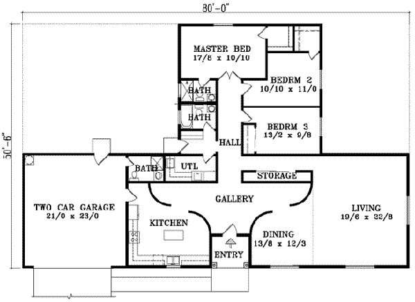 Country Floor Plan - Main Floor Plan #1-1436