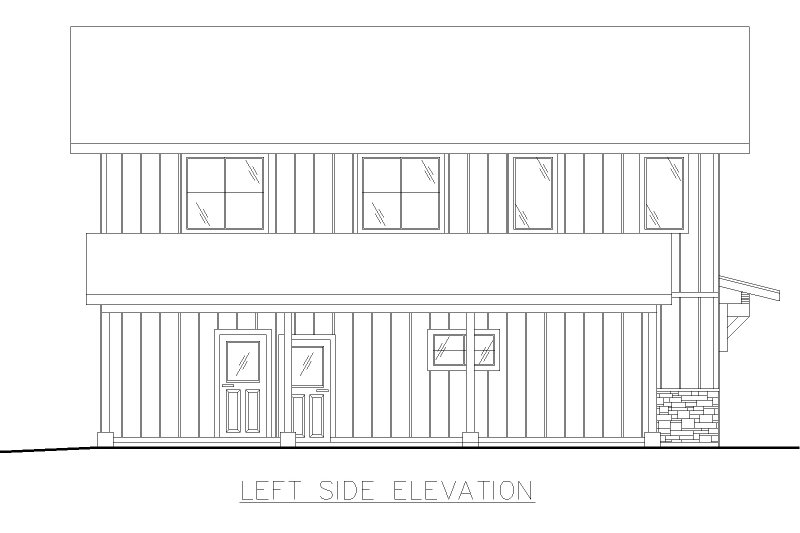 Architectural House Design - Exterior - Other Elevation for Craftsman House Plan #117-982 - 1 bed, 1 bath
