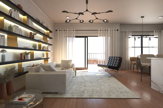 Interior - Family Room for Modern House Plan #1064-310 - 6 bed, 5 bath