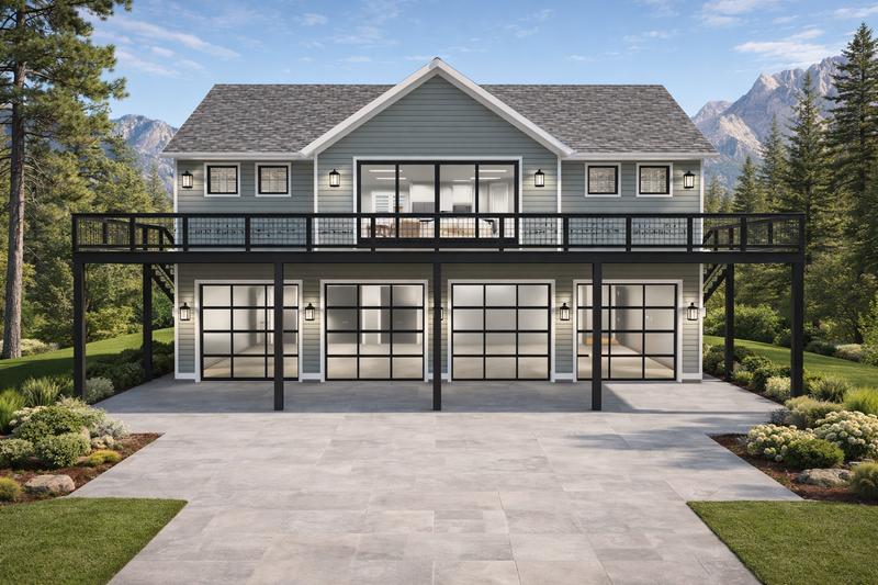 Dream House Plan - Farmhouse Exterior - Front Elevation Plan #1060-466