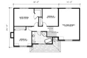 European Style House Plan - 3 Beds 1.5 Baths 1460 Sq/Ft Plan #138-243 