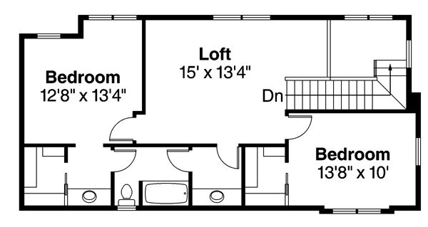 House Plan Design - European Floor Plan - Upper Floor Plan #124-876