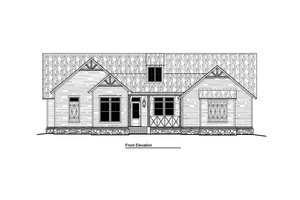 Exterior - Front Elevation 3 for Ranch House Plan #1081-8 - 3 bed, 2.5 bath