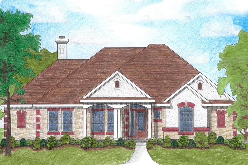 House Plan Design - Traditional Exterior - Front Elevation Plan #80-118