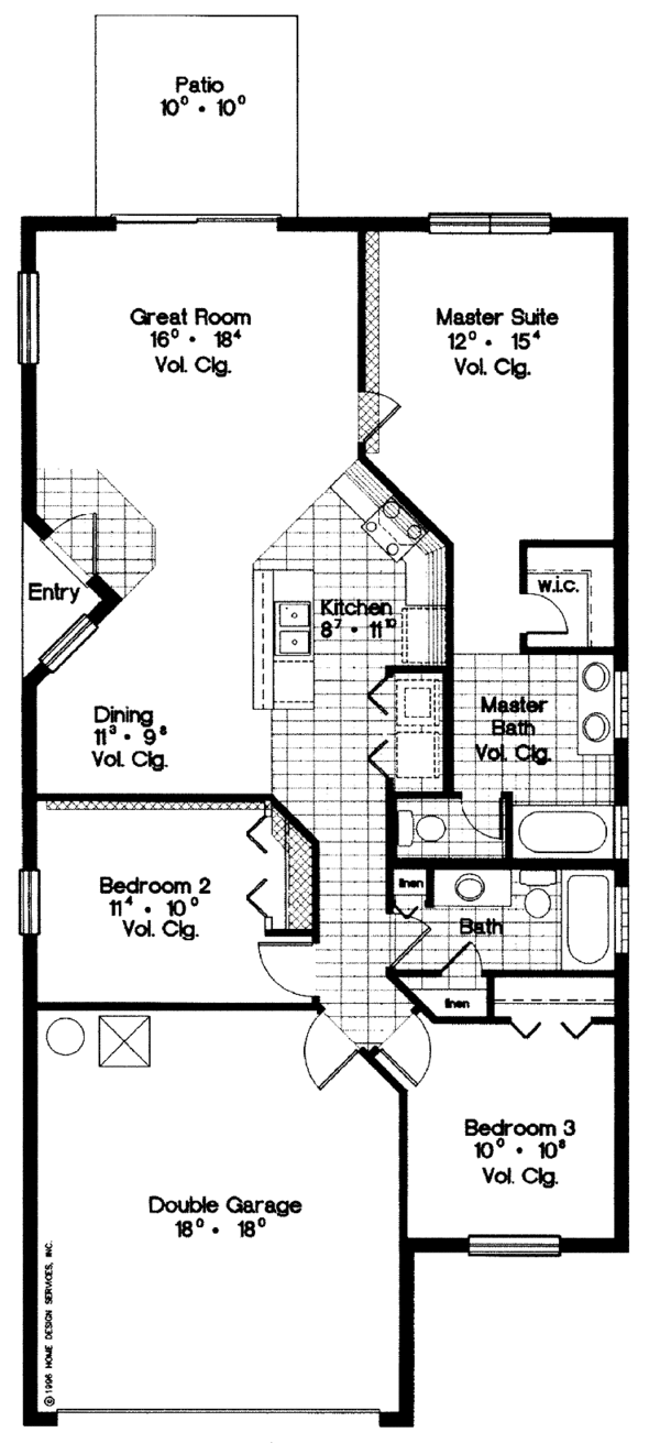 Home Plan - Mediterranean Floor Plan - Main Floor Plan #417-690