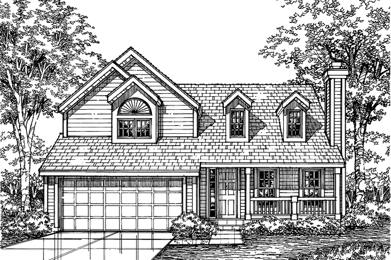 Dream House Plan - Country Exterior - Front Elevation Plan #320-616