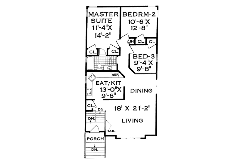 Home Plan - Floor Plan - Main Floor for Traditional House Plan #3-270 - 5 bed, 2 bath