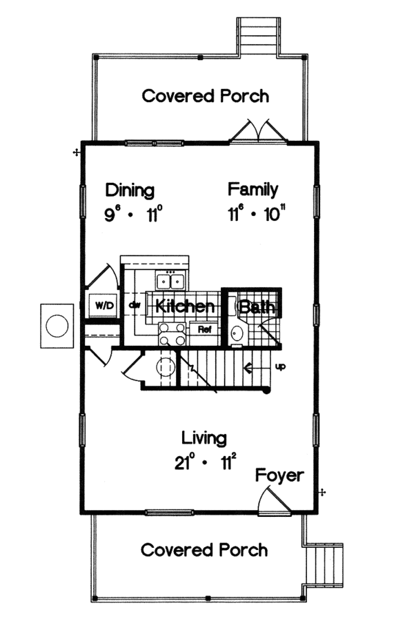 House Plan Design - Country Floor Plan - Main Floor Plan #417-543