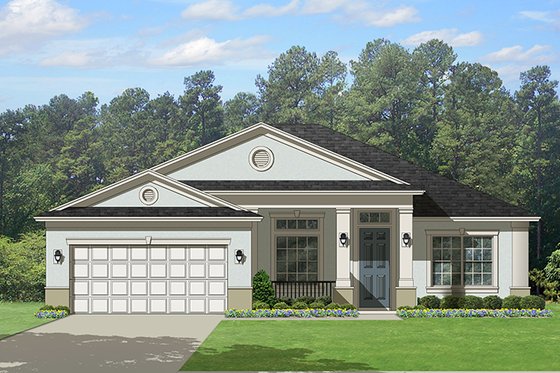 Exterior - Front Elevation 3 for Traditional House Plan #1058-117 - 3 bed, 2 bath