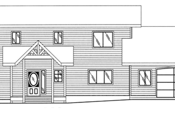 Exterior - Front Elevation 3 for European House Plan #117-817 - 3 bed, 2.5 bath