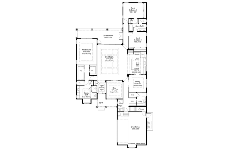 Home Plan - Floor Plan - Main Floor for Mediterranean House Plan #938-78 - 3 bed, 2.5 bath