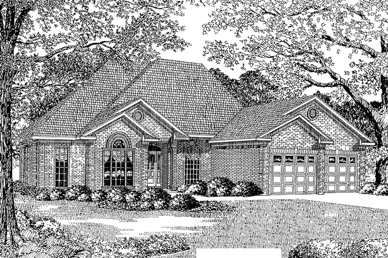 Dream House Plan - Ranch Exterior - Front Elevation Plan #17-2699