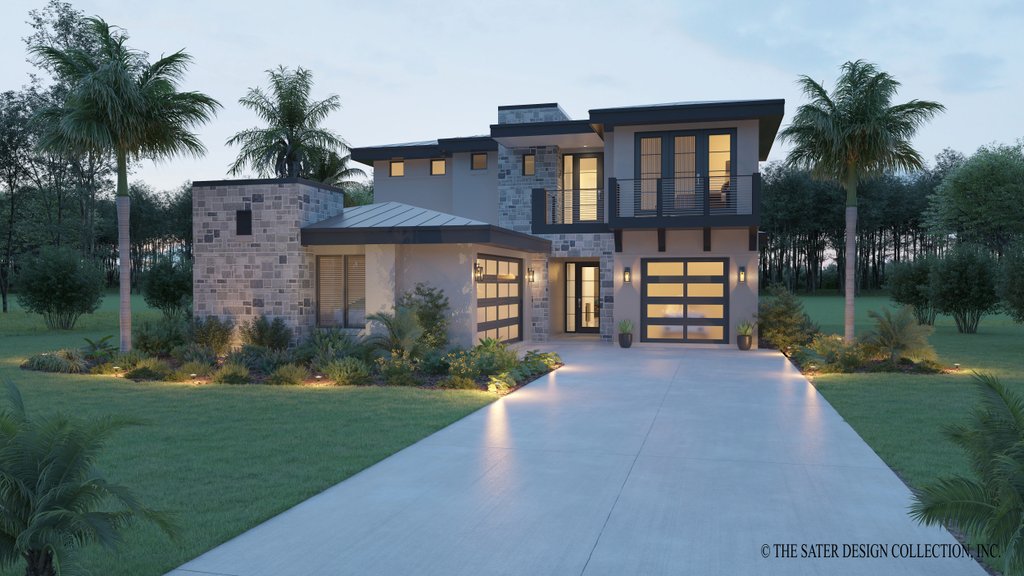 Exterior - Front Elevation 2 for Contemporary House Plan #930-552 - 5 bed, 4.5 bath