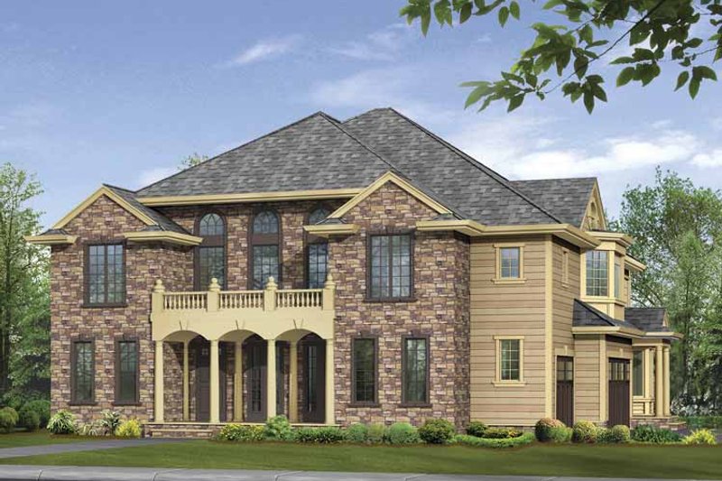 Dream House Plan - Exterior - Front Elevation 3 for Classical House Plan #132-499 - 4 bed, 5 bath