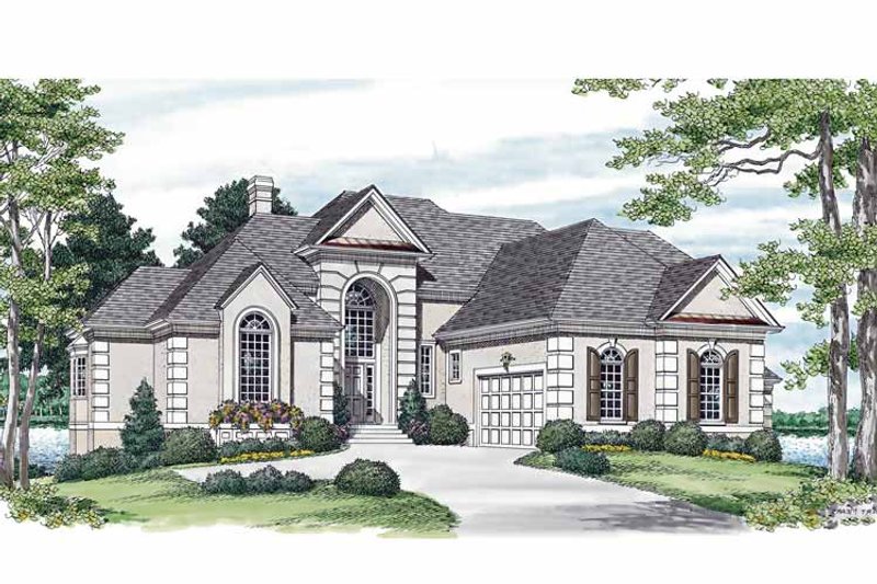Home Plan - Exterior - Front Elevation 3 for Traditional House Plan #453-565 - 4 bed, 4.5 bath