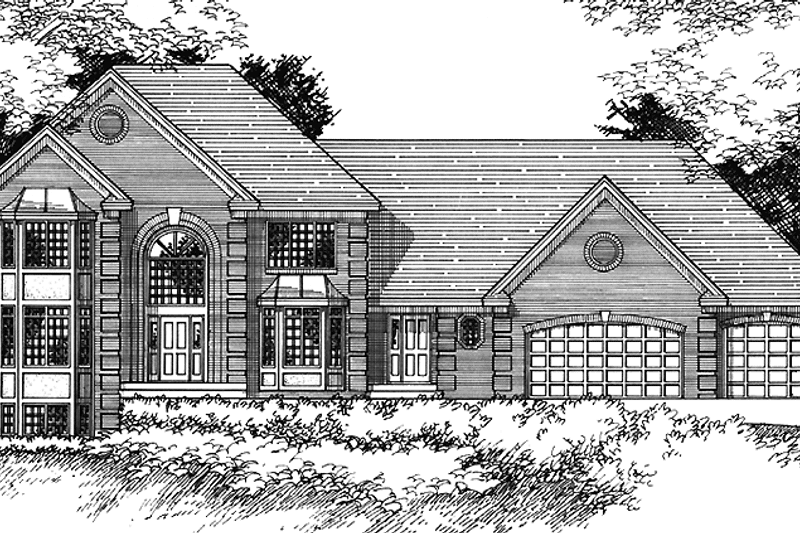 Home Plan - Exterior - Front Elevation 3 for Country House Plan #51-960 - 4 bed, 2.5 bath