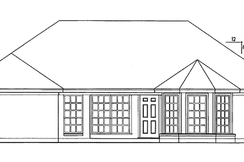 Home Plan - Exterior - Rear Elevation for Traditional House Plan #40-494 - 3 bed, 2 bath