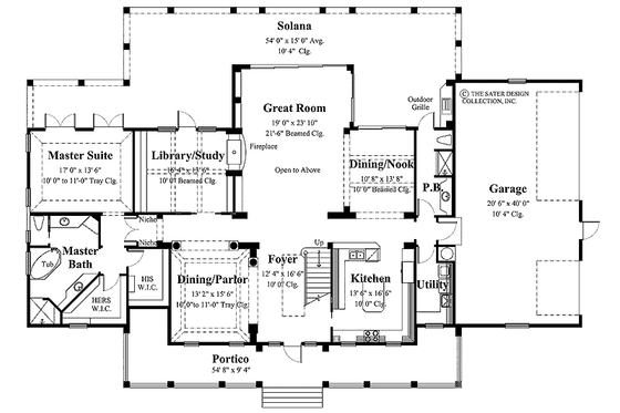 Floor Plan - Main Floor for Traditional House Plan #930-339 - 5 bed, 4 bath