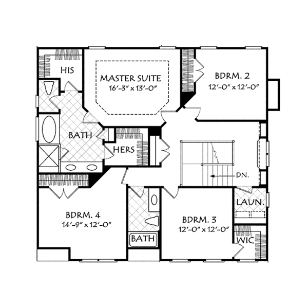Architectural House Design - Country Floor Plan - Upper Floor Plan #927-941