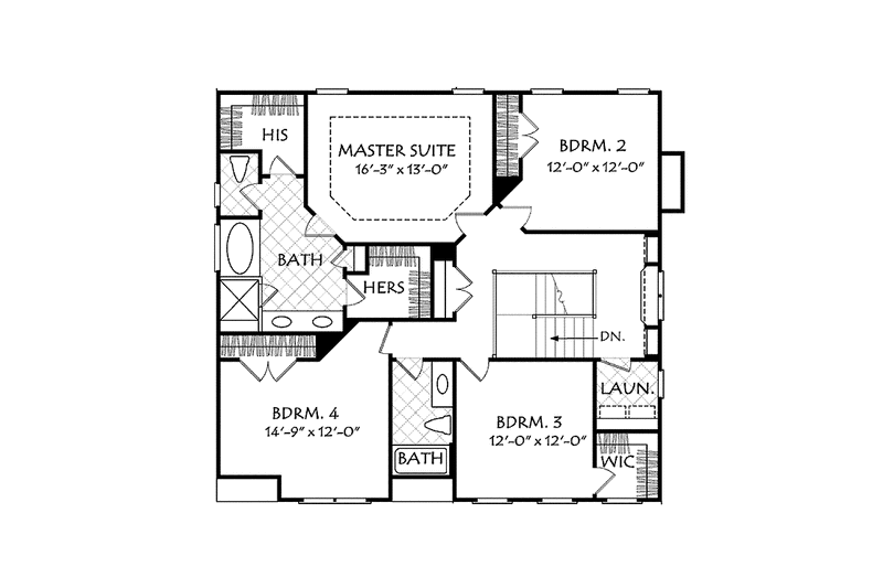 Home Plan - Floor Plan - Upper Floor for Country House Plan #927-941 - 4 bed, 2.5 bath
