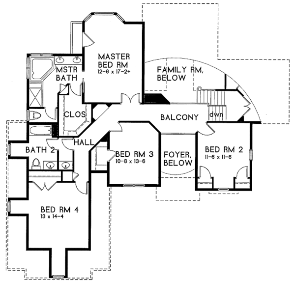 Dream House Plan - Country Floor Plan - Upper Floor Plan #328-258