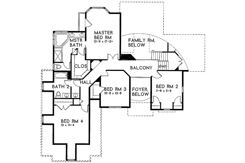 Home Plan - Floor Plan - Upper Floor for Country House Plan #328-258 - 4 bed, 2.5 bath