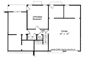 Floor Plan - Lower Floor for Mediterranean House Plan #927-130 - 3 bed, 2 bath