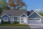 Craftsman Style House Plan - 3 Beds 3 Baths 1956 Sq/Ft Plan #1060-461 Exterior 
