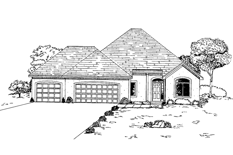 House Design - Ranch Exterior - Front Elevation Plan #320-901