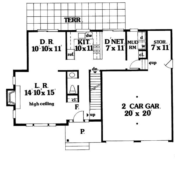 House Plan Design - Colonial Floor Plan - Main Floor Plan #456-49