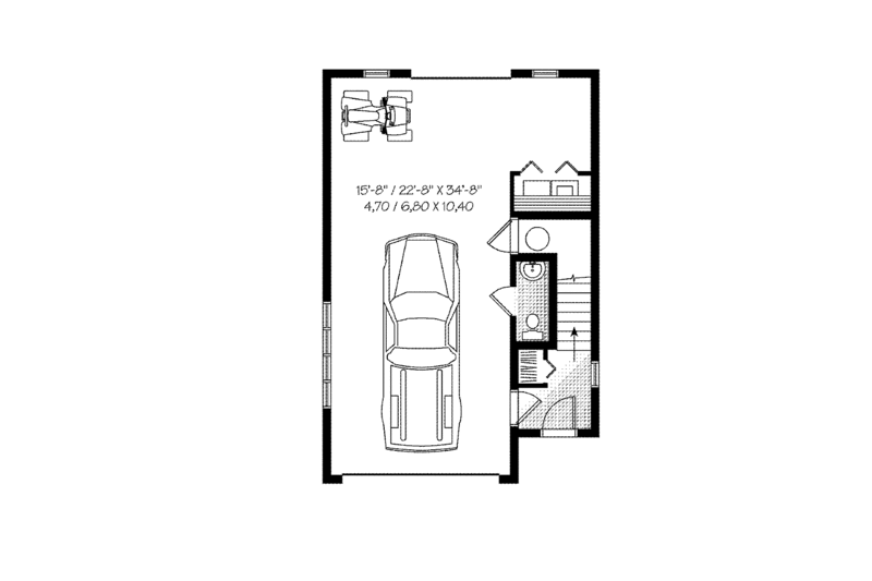 Dream House Plan - Floor Plan - Main Floor for Traditional House Plan #23-2420 - 2 bed, 1.5 bath