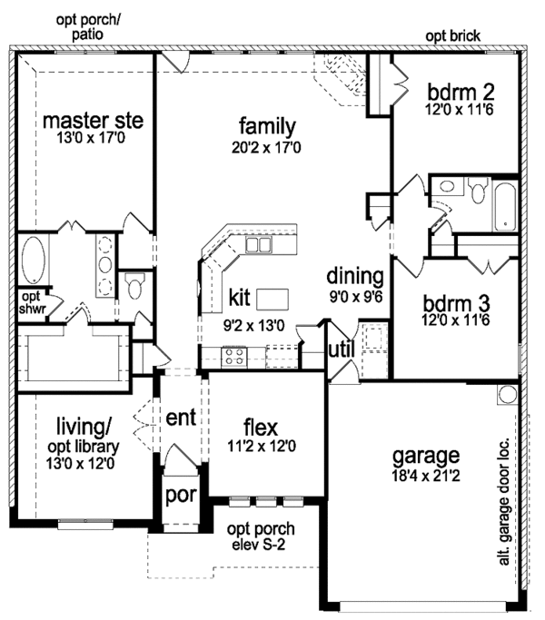 House Plan Design - Country Floor Plan - Main Floor Plan #84-652