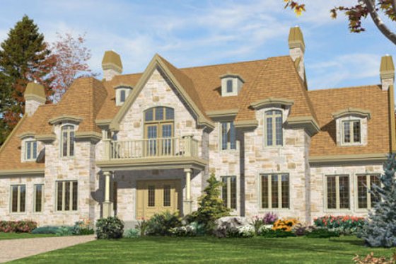 Exterior - Front Elevation for European House Plan #138-232 - 3 bed, 2.5 bath