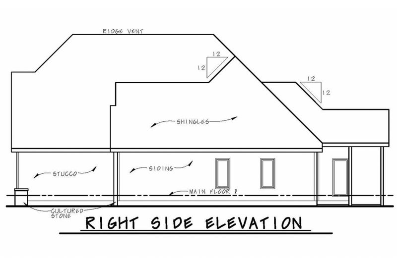 Architectural House Design - Right Side Elevation