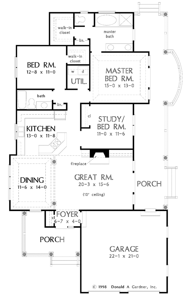 Home Plan - Country Floor Plan - Main Floor Plan #929-404