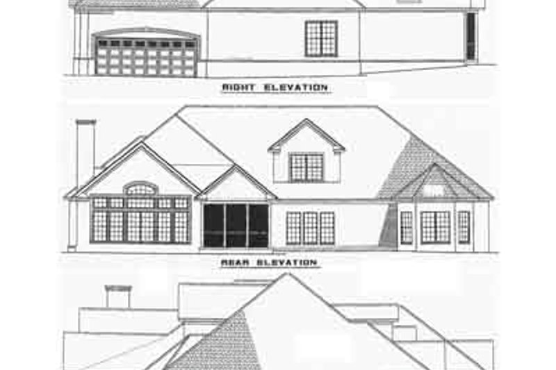 Dream House Plan - Exterior - Rear Elevation for European House Plan #17-2165 - 3 bed, 4 bath
