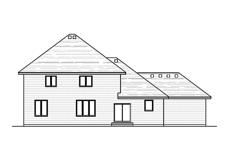 Dream House Plan - Exterior - Rear Elevation for Colonial House Plan #51-1024 - 3 bed, 2.5 bath