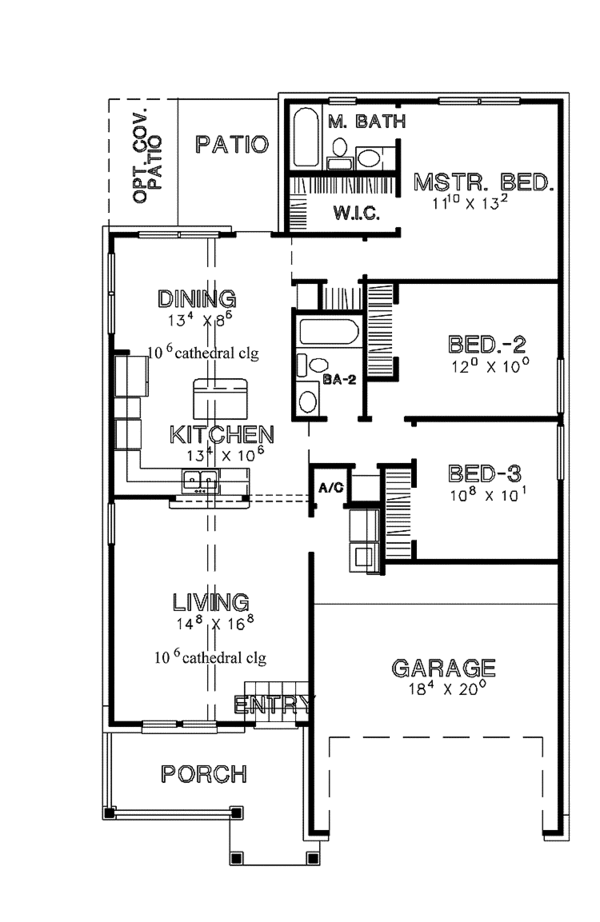 House Design - Country Floor Plan - Main Floor Plan #472-430