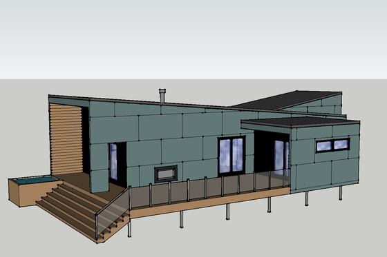 Exterior - Other Elevation 1 for Modern House Plan #909-7 - 3 bed, 1 bath