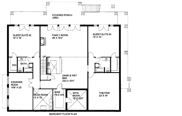 House Plan Design - European Floor Plan - Lower Floor Plan #117-614