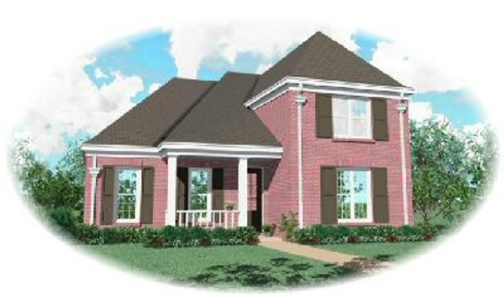 Exterior - Front Elevation 2 for Traditional House Plan #81-267 - 3 bed, 2.5 bath