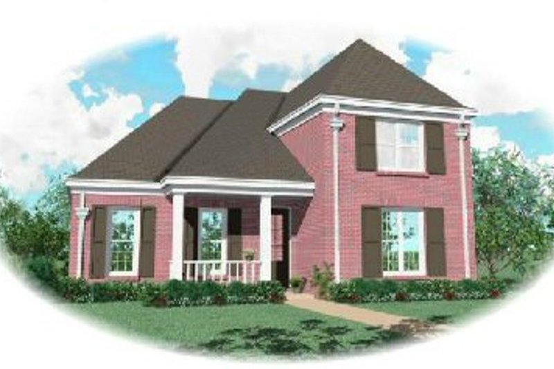 Exterior - Front Elevation 2 for Traditional House Plan #81-267 - 3 bed, 2.5 bath