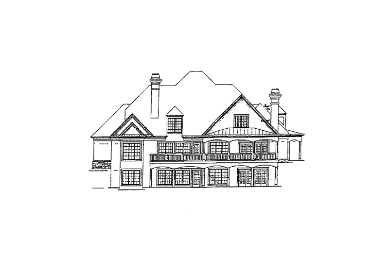 Dream House Plan - Exterior - Rear Elevation for Country House Plan #429-348 - 4 bed, 4 bath
