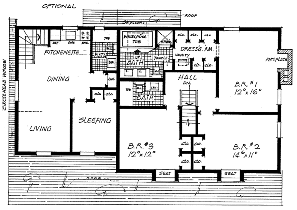Colonial Floor Plan - Upper Floor Plan #315-124