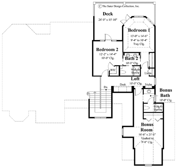House Plan Design - Country Floor Plan - Upper Floor Plan #930-298