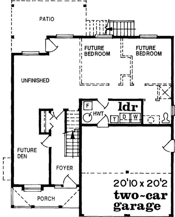 House Design - Traditional Floor Plan - Lower Floor Plan #47-787
