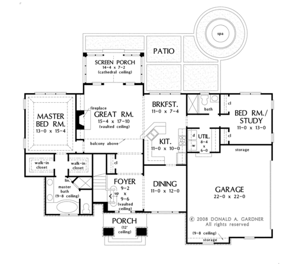 House Plan Design - Country Floor Plan - Main Floor Plan #929-926