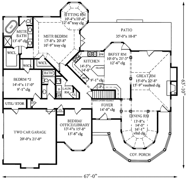 Home Plan - Country Floor Plan - Main Floor Plan #456-89