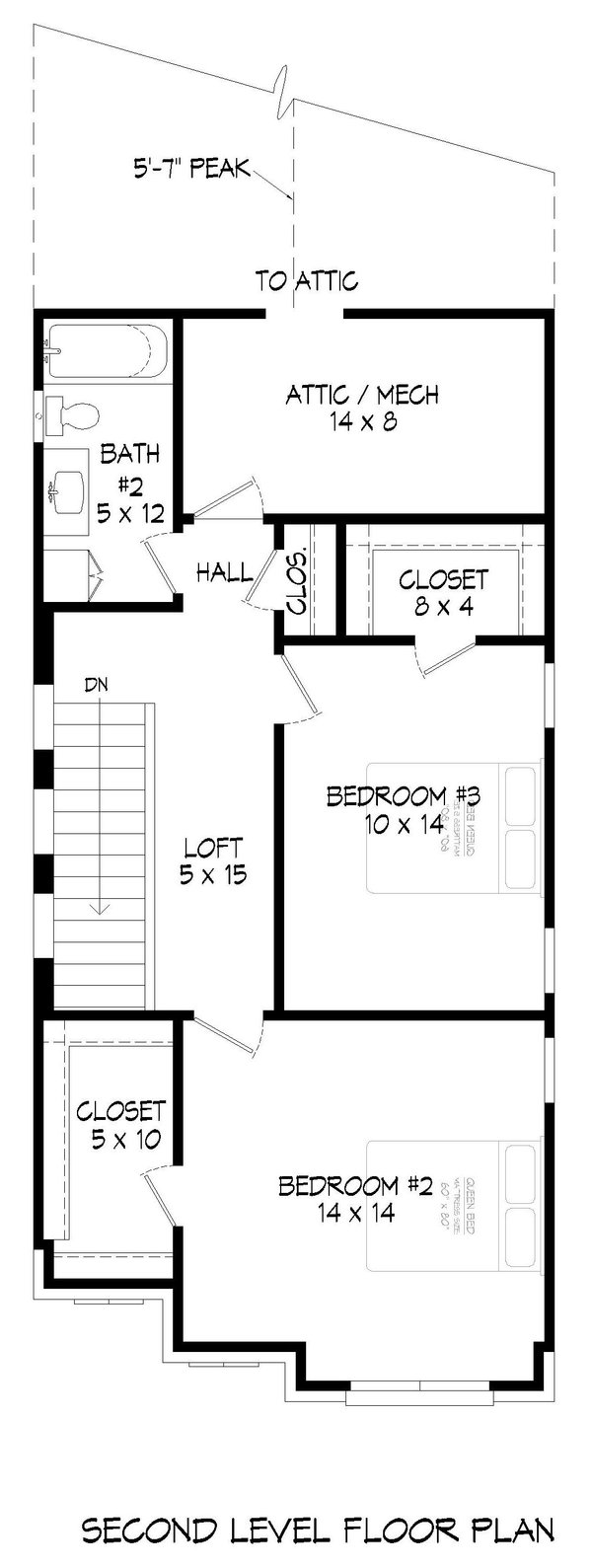 House Design - Traditional Floor Plan - Upper Floor Plan #932-532
